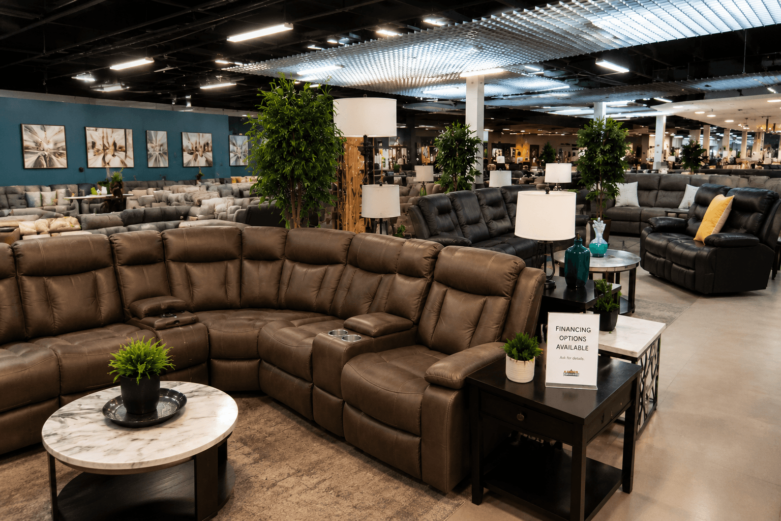 Ramos Furniture showroom with sofas and home furniture displays